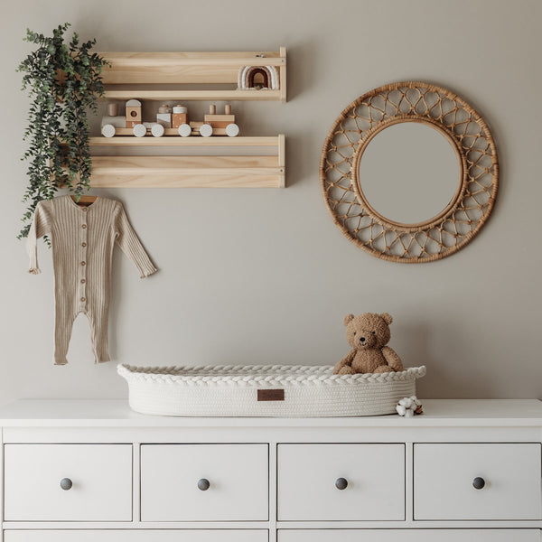 Yunioo - Aankleedkussen - Verschoonkussen - Mozesmand - Wit (80cm)