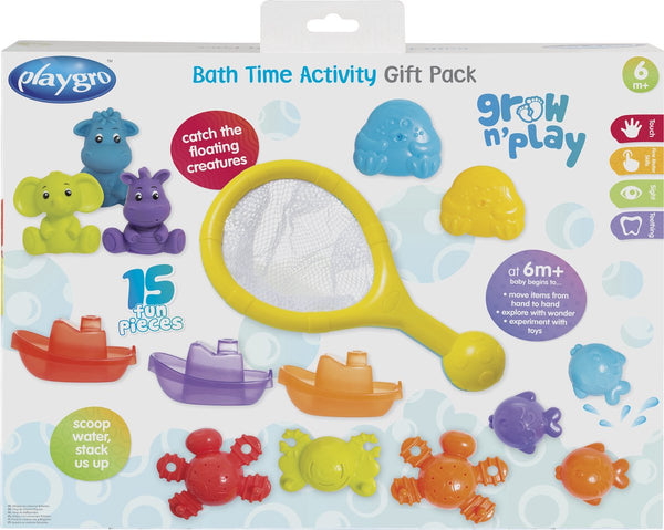 Playgro - Activiteiten badgeschenkset - Badspeelset 14-delig, Activiteitsspeelgoed voor baby's, Playgro, Keekabuu