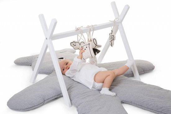Childhome -  Tipi Play Baby Gym - Hout - Wit - Keekabuu
