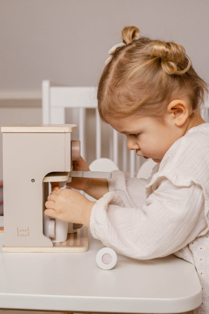 Label Label -  Houten Espresso Machine, Houten Speelgoed, Label Label, Keekabuu