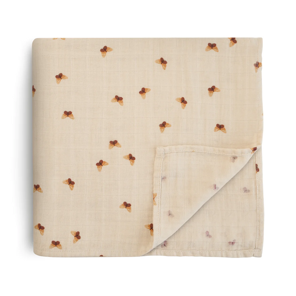 Mushie - Hydrofiele Doek met Print (XL formaat), Hydrofiele doeken, Mushie, Keekabuu