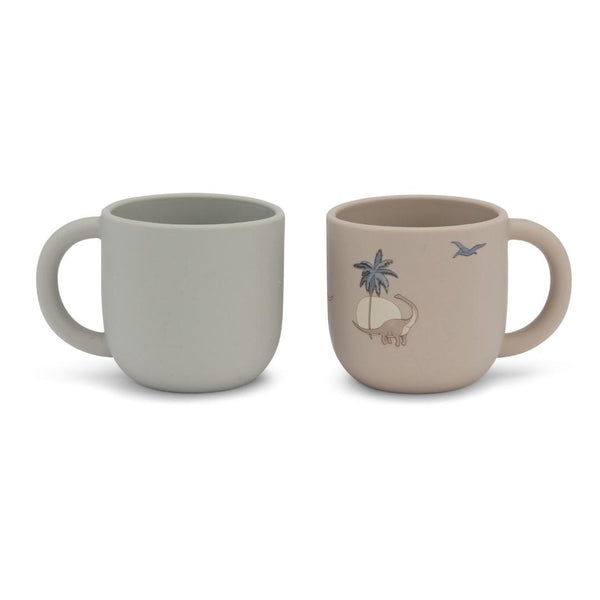 Konges Slojd - Set van 2 Siliconen Kindermokken, Drinkbekers, Konges Slojd, Keekabuu