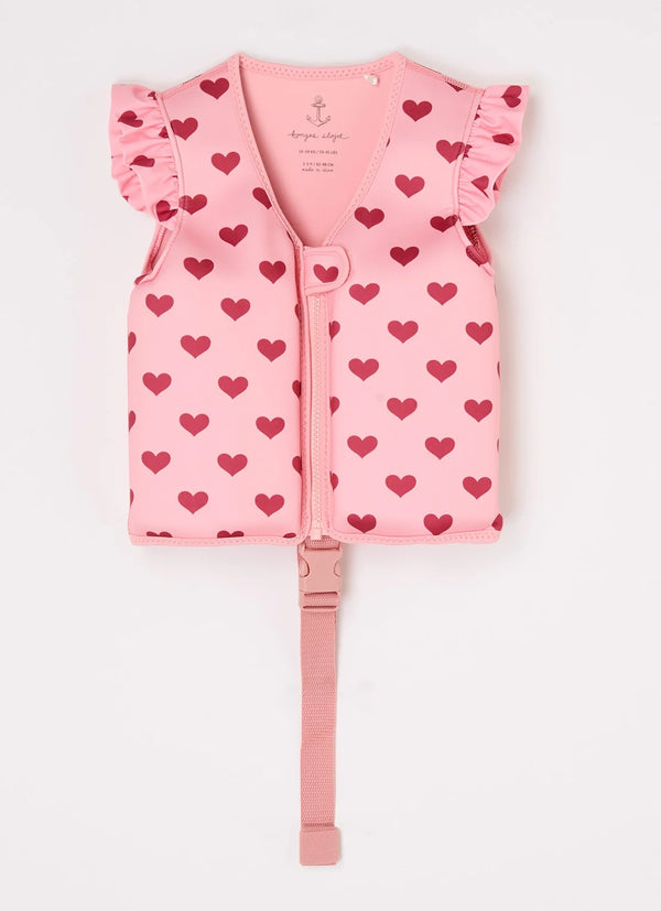 Konges Slojd - Schwimmweste mit Glanzeffekt und Rüschen - Avery - Amour Pink