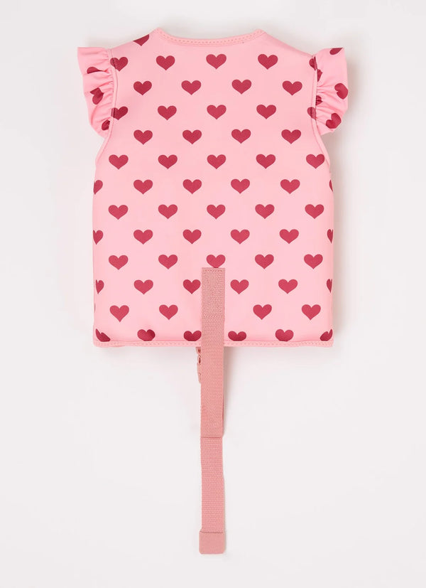 Konges Slojd - Schwimmweste mit Glanzeffekt und Rüschen - Avery - Amour Pink