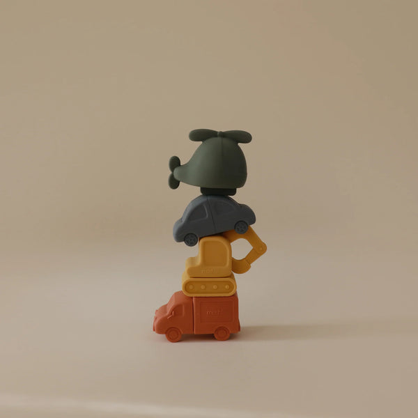 Mushie - Badspeelgoed  - Voertuigen (set van 4), Badspeeltje, Mushie, Keekabuu