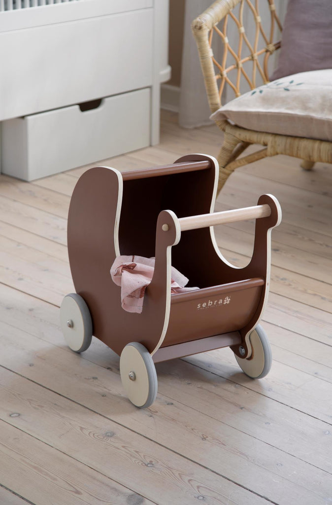 Sebra - Houten Poppenwagen, Poppenwagens, Sebra, Keekabuu