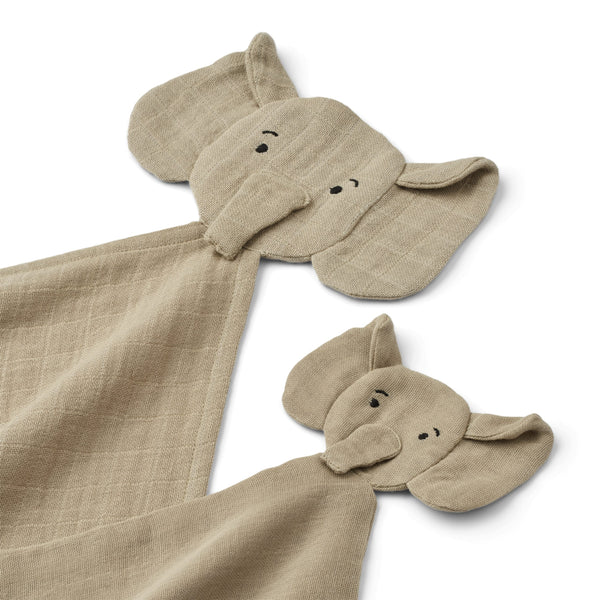 Liewood - Alya Olifant Knuffeldoek Set Mist, Knuffeldoekjes, Liewood, Keekabuu