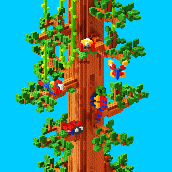 Pixio - Bright Animals - 90 blokjes - Keekabuu