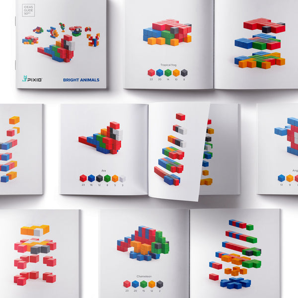 Pixio - Bright Animals - 90 blokjes - Keekabuu