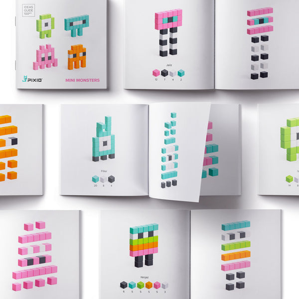 Pixio - Mini Monsters - 100 blokjes, Activiteitenspeelgoed, Pixio, Keekabuu