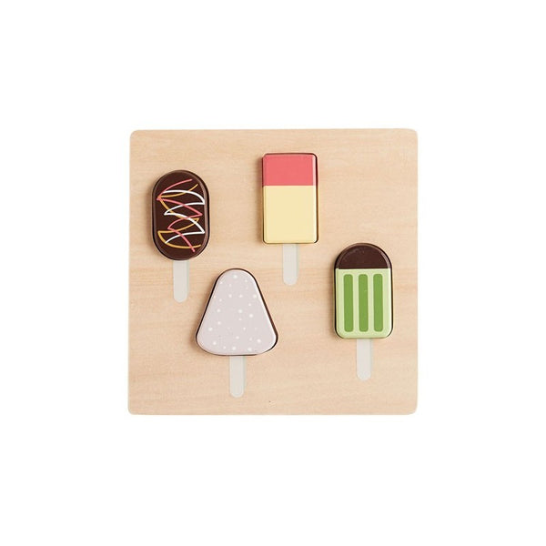 Kids Concept -  Houten inlegpuzzel - IJsjes Bistro, Puzzels, Kid's Concept, Keekabuu