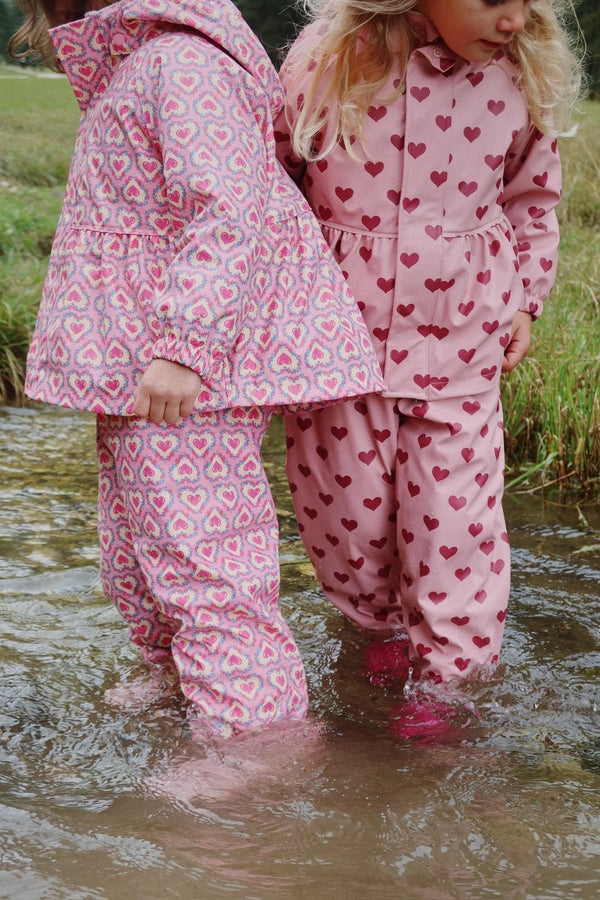 Konges Sløjd - Rain suit - Girl Rainy Palme (2-piece)