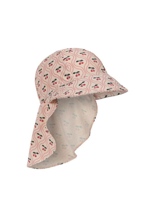 Konges Slojd - Chapeau de soleil - Merle - Motif rose cerise