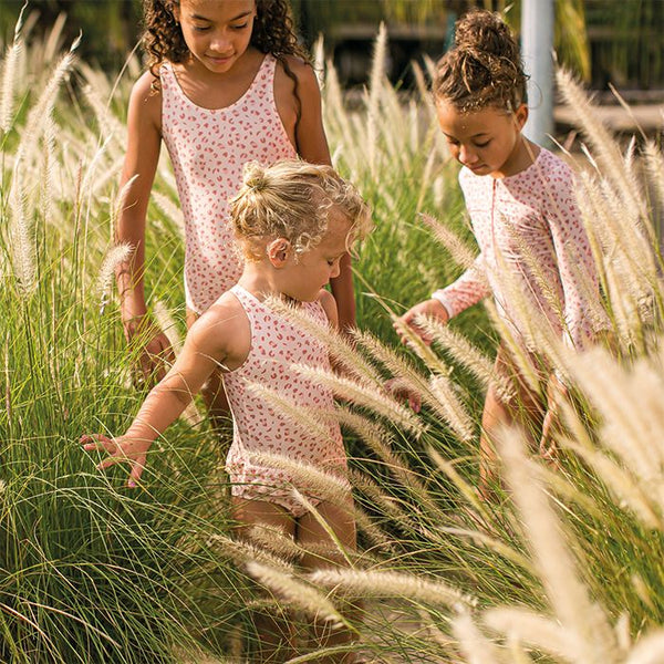 Swim Essentials -Meisjes Badpak Old Pink Panterprint, Badpakken, Swim Essentials, Keekabuu