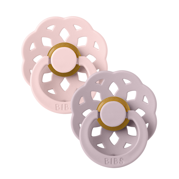 BIBS - Boheme Fopspeen  Natuurlijk Rubber  (2 stuks) Blossom/Dusky Lilac, Fopspenen, Bibs, Keekabuu