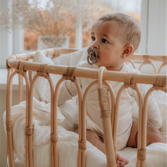 BIBS - Boheme Fopspeen  Natuurlijk Rubber  (2 stuks) Vanilla/Dark Oak, Fopspenen, Bibs, Keekabuu