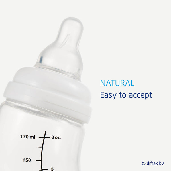 Difrax - Glazen Anti-Koliek S-babyfles Natural 250 ml, Babyflessen, Difrax, Keekabuu