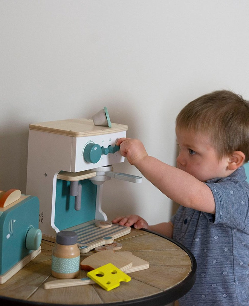 Label Label -  Houten Espresso Machine, Houten Speelgoed, Label Label, Keekabuu