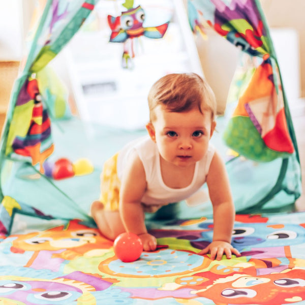 Playgro -  Convert Me Teepee Ball Activity - Speelkleed met ballen, Activiteiten speelgoed, Playgro, Keekabuu