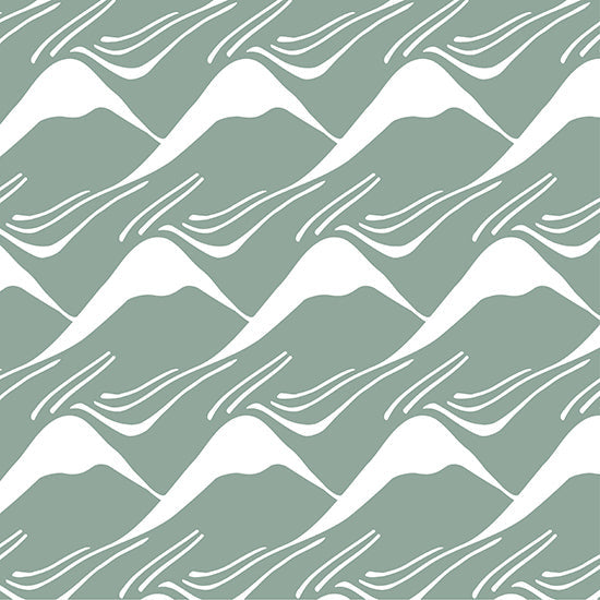Swedish Linens - Ledikant Hoeslaken Mountains (60x120cm), Hoeslakens, Swedish Linens, Keekabuu