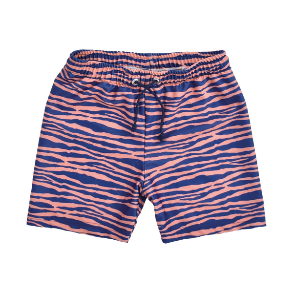 Swim Essentials - Zwemboxer Jongens Blauw Oranje Zebra, Zwembroek, Swim Essentials, Keekabuu