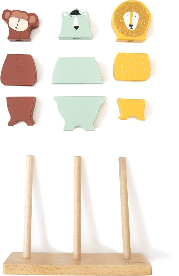 Trixie - Houten Dieren Puzzel Stapelaar, Houten Speelgoed, Trixie, Keekabuu