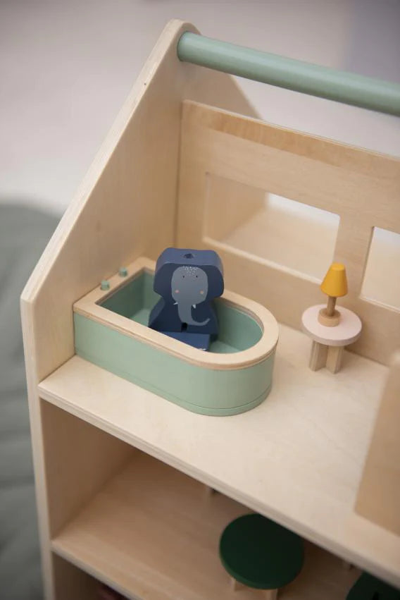 Trixie - Houten speelhuis met Accessoires, Poppenhuis, Trixie, Keekabuu