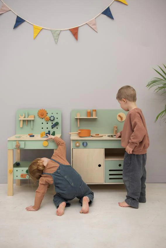 Trixie - Houten werkbank, Houten speelgoed, Trixie, Keekabuu