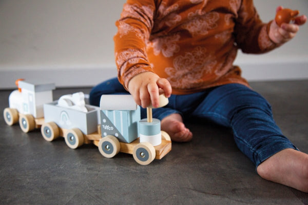 Tryco - Houten Dierentrein, Houten speelgoed, Tryco, Keekabuu