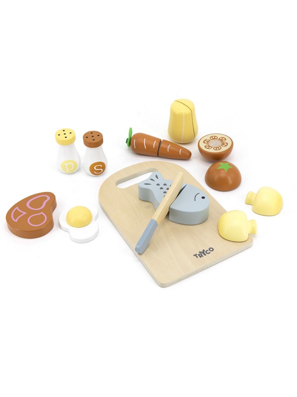 Tryco - Houten Snijplank met Eten, , Tryco, Keekabuu