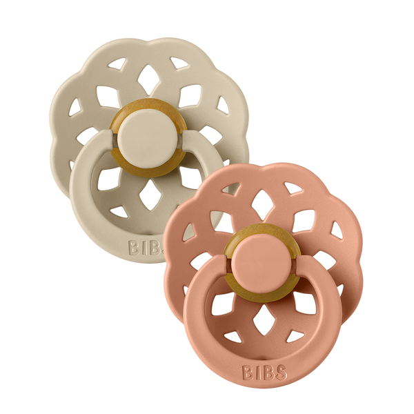 BIBS - Boheme Fopspeen  Natuurlijk Rubber  (2 stuks)  Vanilla/Peach, Fopspenen, Bibs, Keekabuu