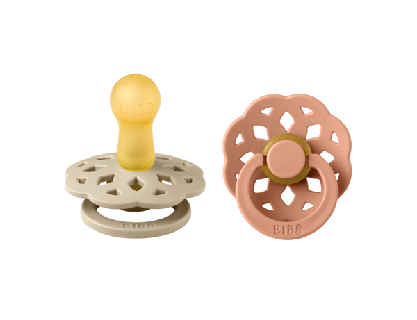 BIBS - Boheme Fopspeen  Natuurlijk Rubber  (2 stuks)  Vanilla/Peach, Fopspenen, Bibs, Keekabuu