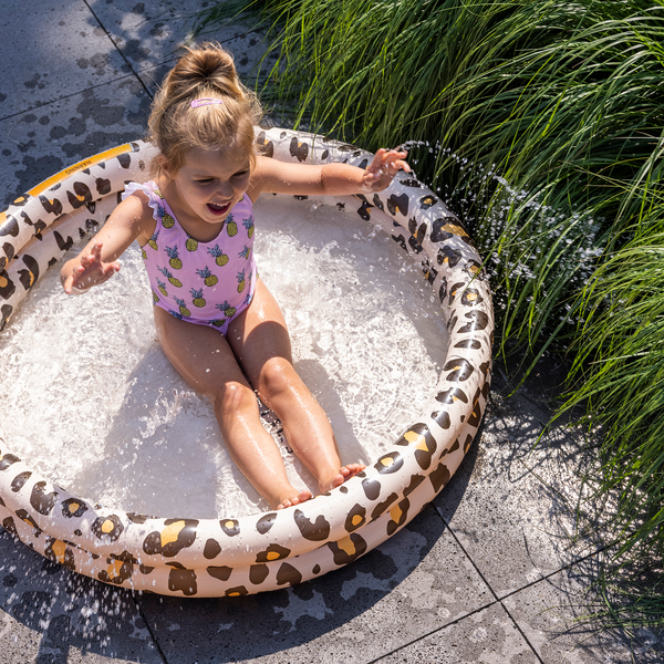 Swim Essentials - Baby en  Kinder Zwembad Panter Beige Ø 100 cm, Opblaasbaar zwembad, Swim Essentials, Keekabuu