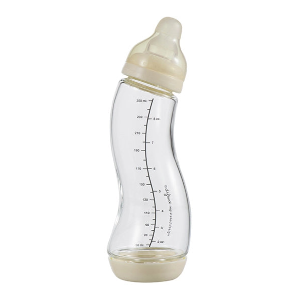 Difrax - Glazen Anti-Koliek S-babyfles Natural 250 ml, Babyflessen, Difrax, Keekabuu