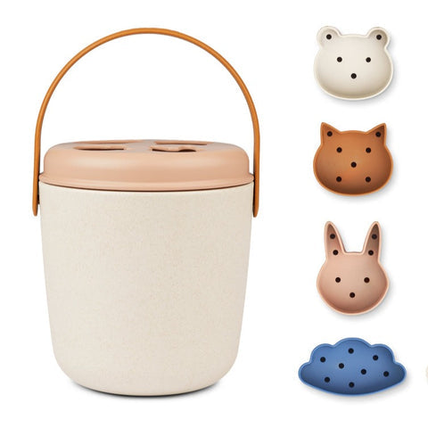 Liewood  - Jorn Beach Puzzle - Emmer met een vormen deksel en vormpjes, Buitenspeelgoed, Liewood, Keekabuu