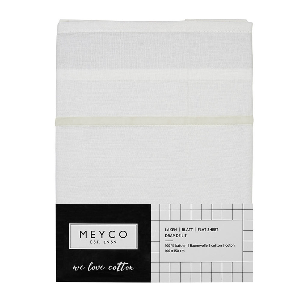 Meyco - Laken met Velvet Bies  Offwhite, Lakens, Meyco, Keekabuu