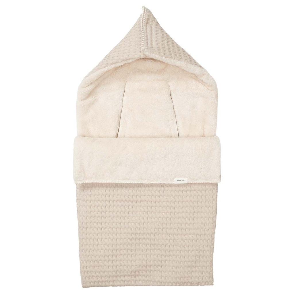 Koeka - Autositz - Maxi Cosi - Fußsack - 0+ 3/5 - Waffel - Teddy Oslo