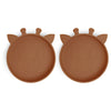 Nuuroo - Siliconen Kinderbord Giraf Akila - Set van 2, Kinder servies, Nuuroo, Keekabuu
