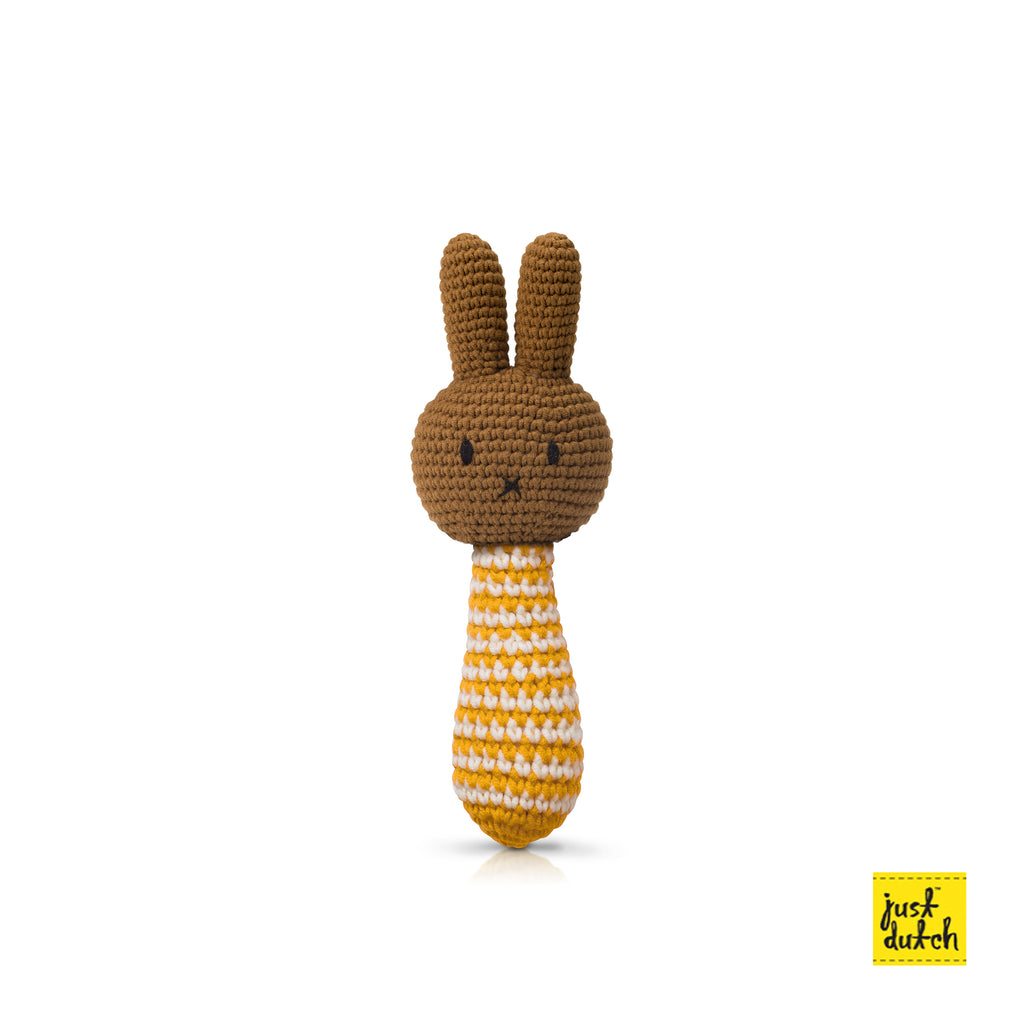 Just Dutch - Nijntje handmade gestreepte Rammelaar, Rammelaars, Just Dutch, Keekabuu