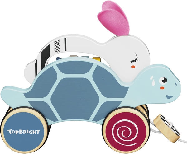 Topbright  - Houten Trekfiguur - Hare & Tortoise