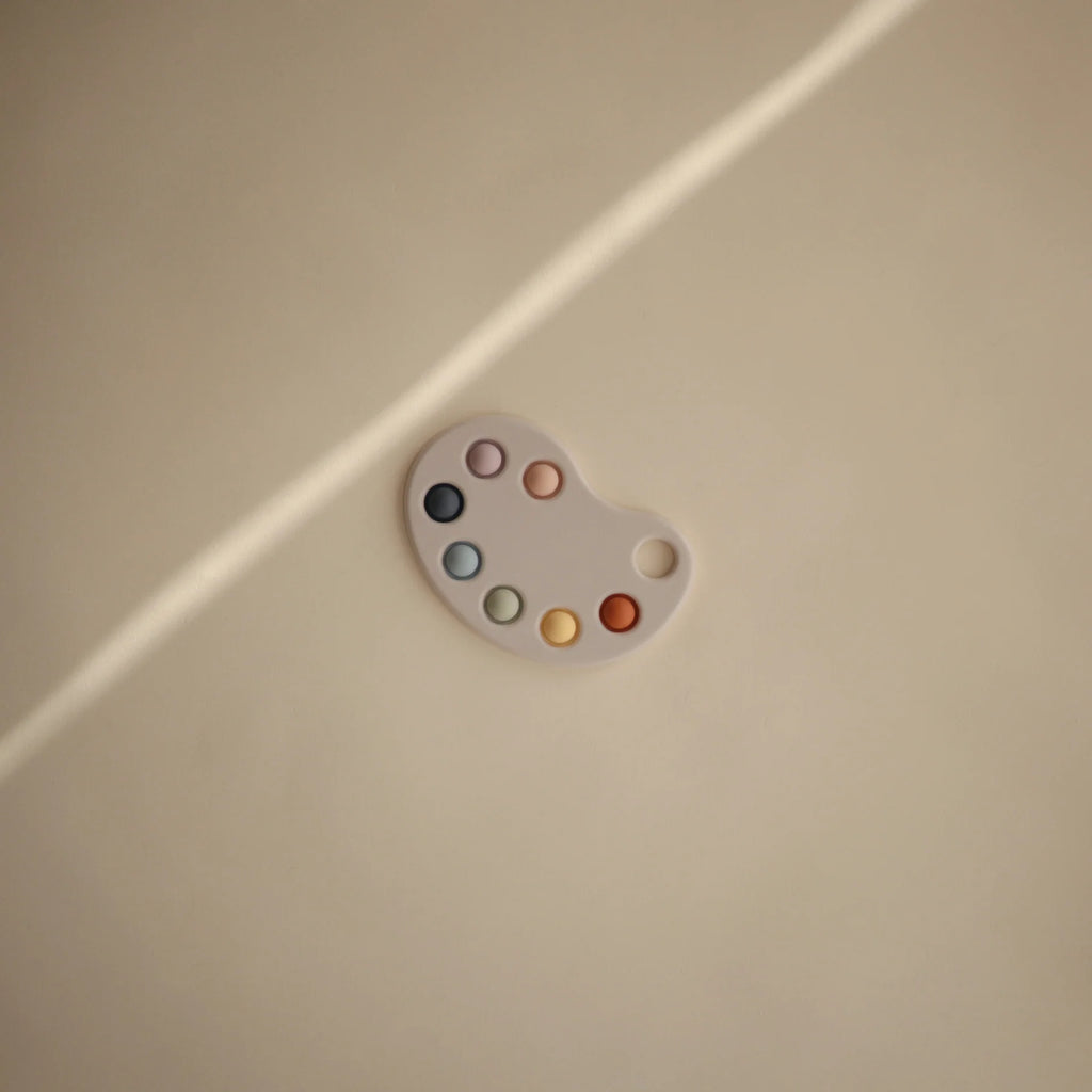 Mushie - Popi It Paint Palette - Sensorische Siliconen Speelgoed, Activiteitenspeelgoed, Mushie, Keekabuu