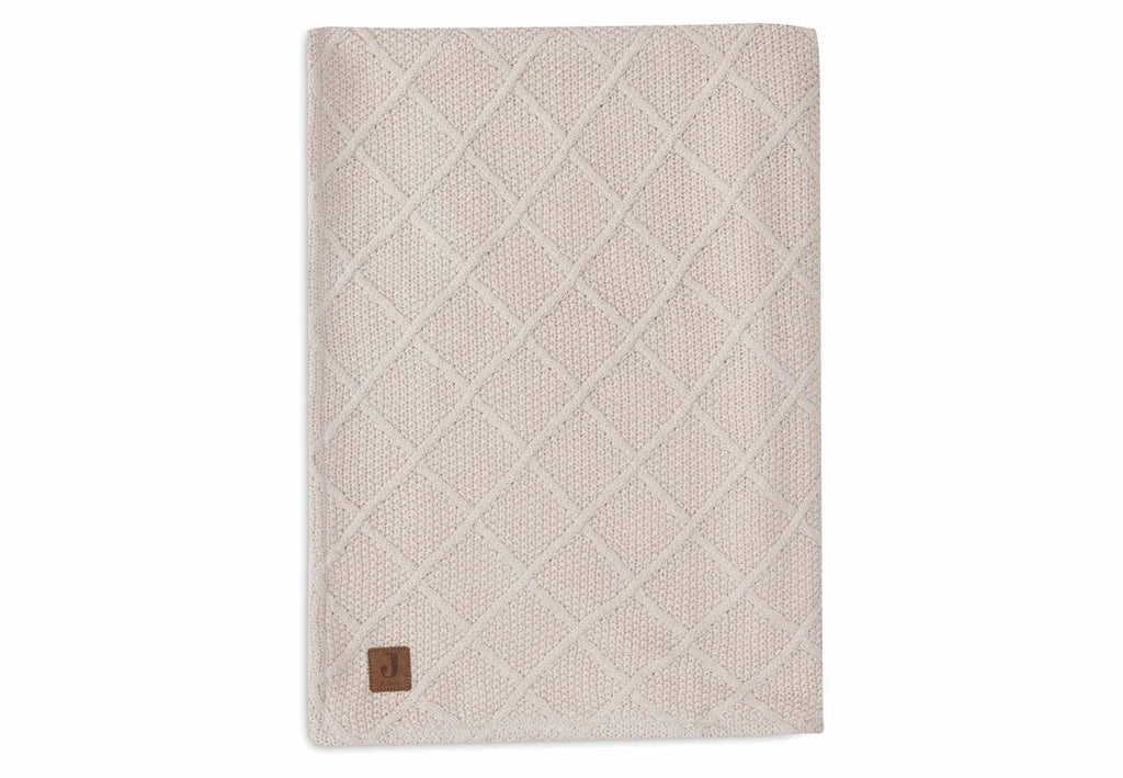 Jollein - Deken Wieg 75x100cm - Check Knit - Teddy - Fleece