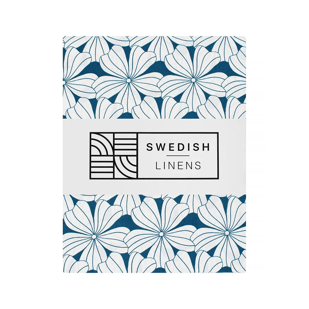 Swedish Linens -  Hoeslaken Flowers (40x80x12cm)