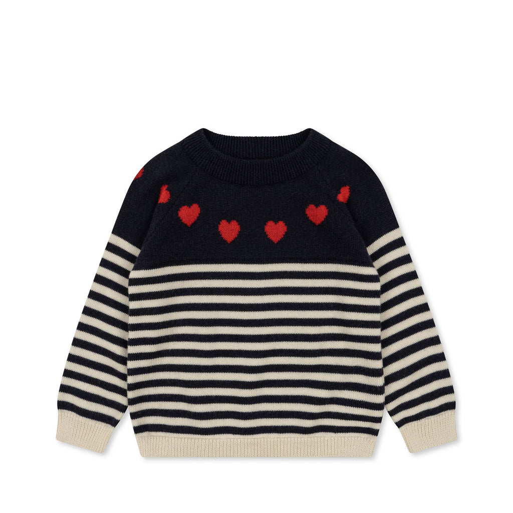 Konges Sløjd - Sweatshirt Heart - Stripe, Trui, Konges Slojd, Keekabuu