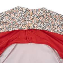 Konges Slojd - Set van 2 slabbetjes met mouwen Champ Bleu/Barbados Cherry, Slabbetjes voor baby's en peuters, Konges Slojd, Keekabuu