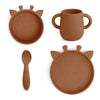Nuuroo - Siliconen Kinderservies  Lykke Giraf - Set van 4, Kinder servies, Nuuroo, Keekabuu