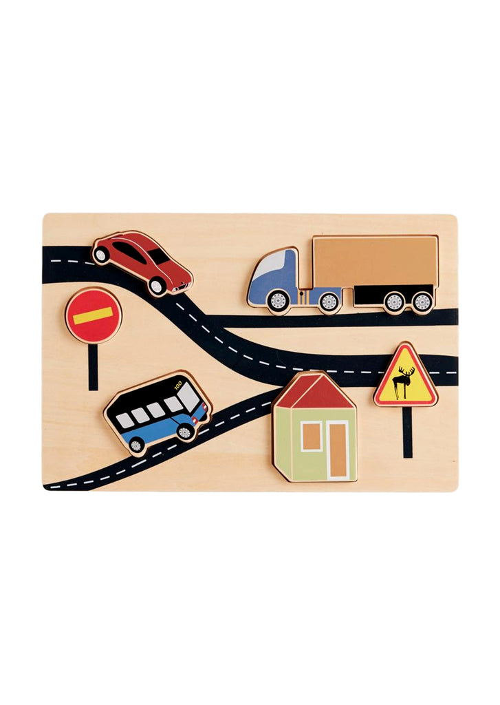 Kids Concept - Houten inlegpuzzel - Auto Puzzel Aiden, Puzzels, Kid's Concept, Keekabuu