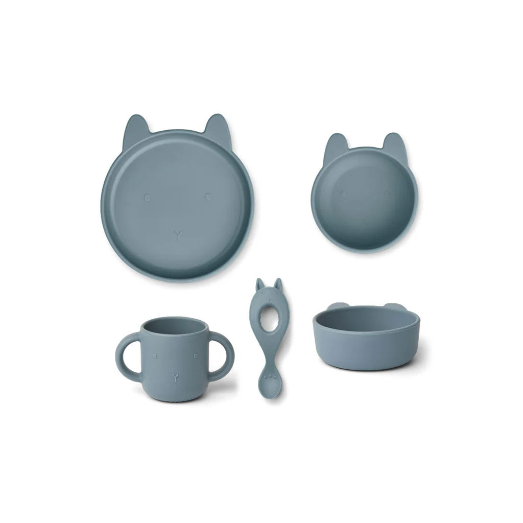 Liewood -  Siliconen  Kinderservies Vivi, Servies en bestek, Liewood, Keekabuu