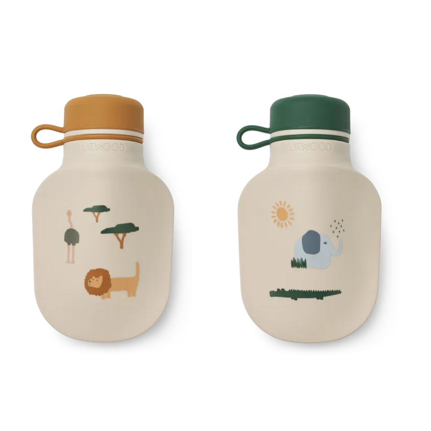 Liewood - Siliconen Drinkfles -  Smoothie Fles - Lizzie (Set van 2)