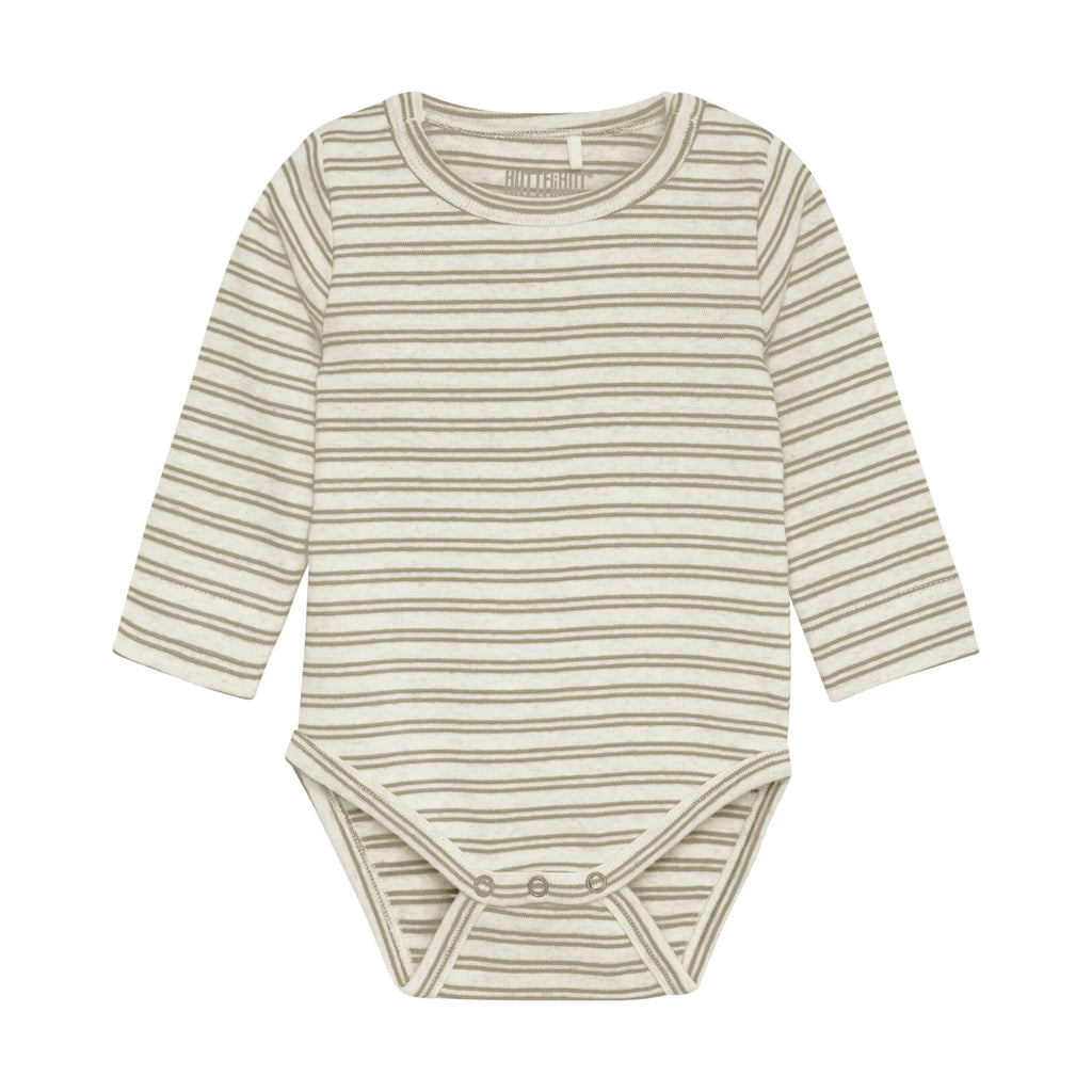 Huttelihut Body LS Striped Rib, Rompers, Huttelihut, Keekabuu